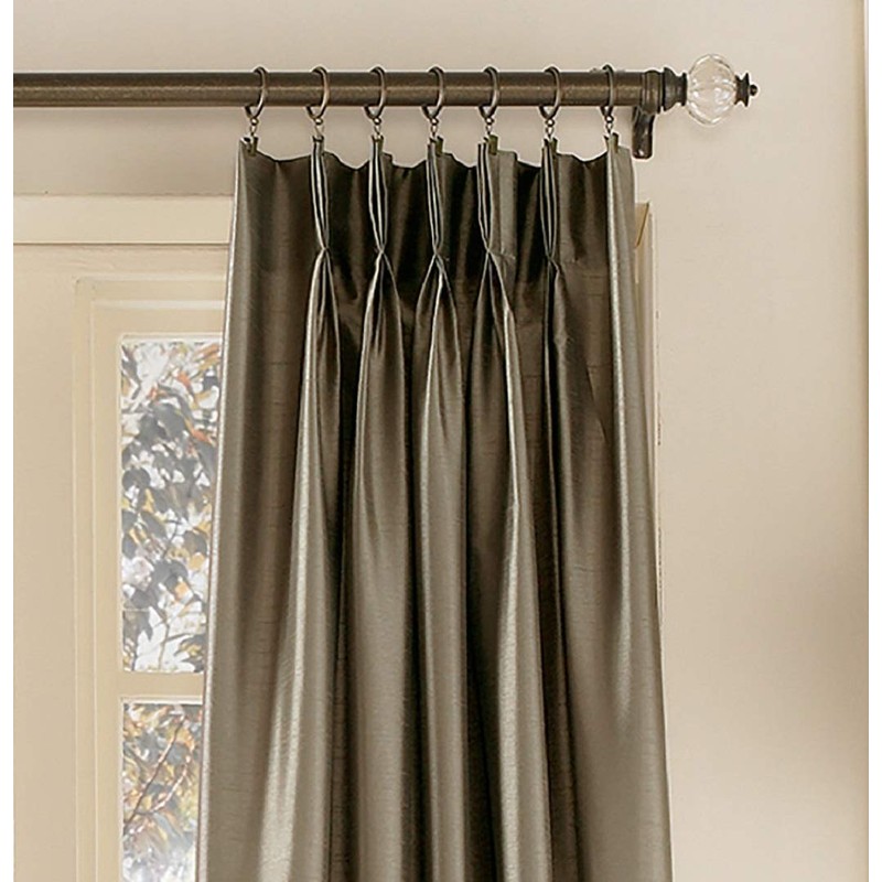 Curtainworks Marquee Faux Silk Pinch Pleat Curtain Panel, 30 by