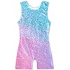 Gymnastics Leotards for Girls Shiny Toddler Biketard Unitard One Piece Tumbling Outfits