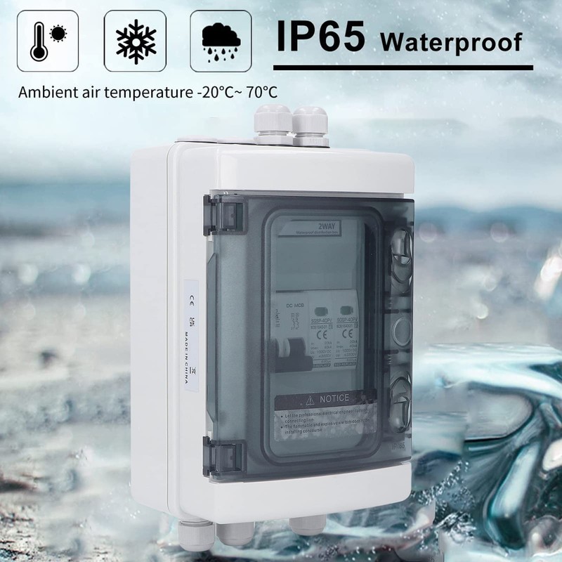 2 String PV Combiner Box IP65 Solar Disconnect Switch with