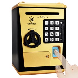 KDSbnk Kids Safe Bank with Fingerprint Password Talking Money Bank for Real Money Cool Stuff Gift for 5-14 Years Old Boys Girls