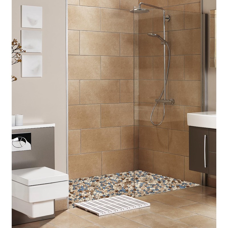 Parrotile Yosemite Matte Pebble Stone Tiles for Shower Floor Bathroom