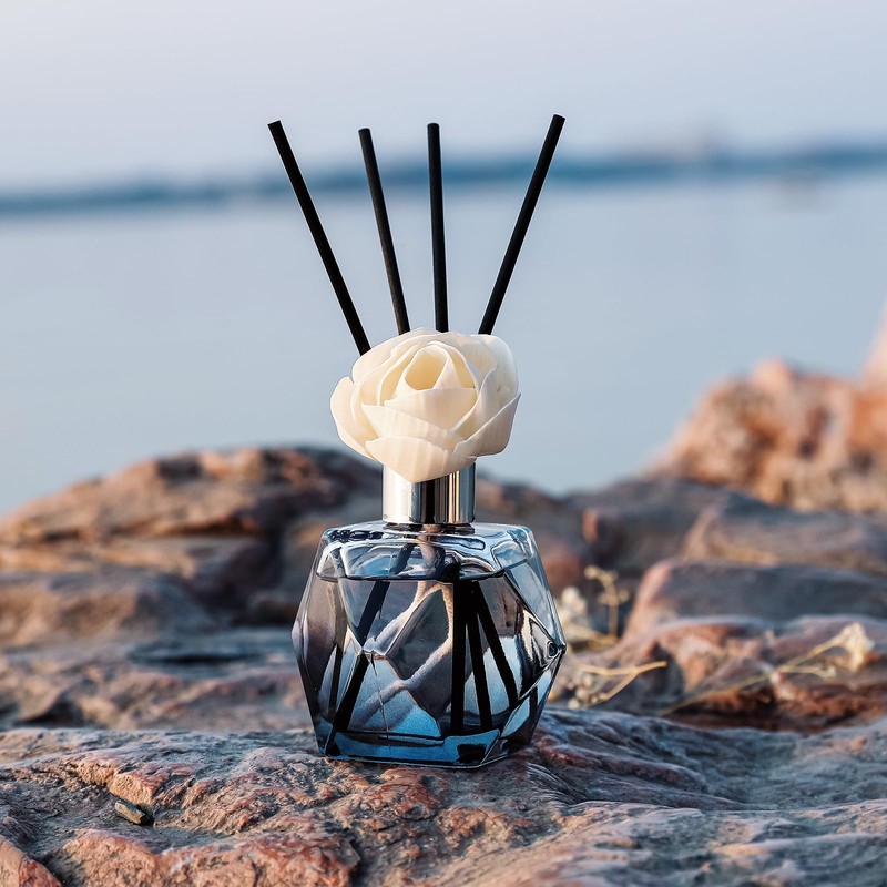Brakula Reed Diffuser Set, 6.09 fl oz (180 ml)-Bamboo with