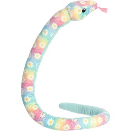 Aurora® Playful Snake Kusheez™ Daisy Rainbow Stuffed Animal - Eye-Catching Designs - Versatile Fun - 51 Inches
