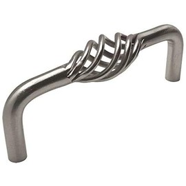 Cosmas 25 Pack 9992-96SN Satin Nickel Birdcage Cabinet Hardware Handle Pull - 3-3/4" Inch (96mm) Hole Centers
