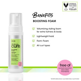 All About Curls Boosting Foam | Curl Styling Products | Lightweight Definition Hold | Volumizing Extra Fullness & Body | All Curly Hair Types | 6.7 Fl Oz