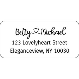 Atelier Elegance Custom Address Labels, Any Name, Any Address, Heart
