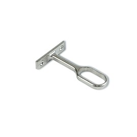 Emuca 7061007 Central Support for Oval Wardrobe Hanging Rod, Nickel-Plated, Set of 10 Pieces
