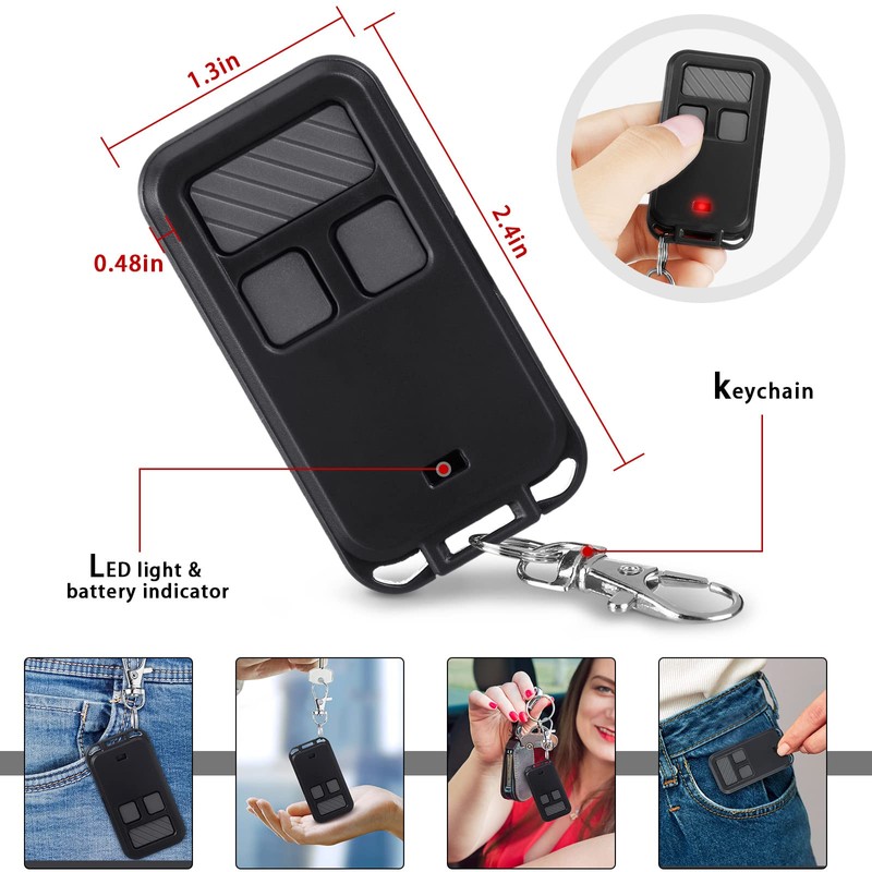 Kingdder 3 Pcs Universal Garage Door Opener Remote Compatible with