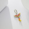 KEQ 925 Silver Charm Bead Phoenix Moon Charm Fit All