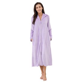 Richie House Women's Soft and Warm Fleece Robe with Zipper RHW2856-A-XL