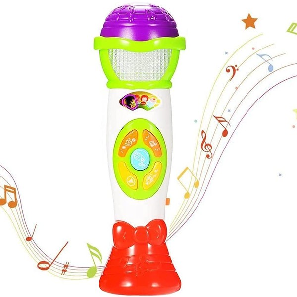 ThinkMax Microphone Toy, Voice Changing and Recording Microphone, Early Educational Music Toy for Kids and Children (Green)