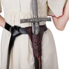 Linghe Medieval Viking Battle Knight Belt PU Leather Sword Holster
