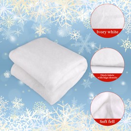 Hopton Christmas Snow Blankets Roll, Thick Artificial Snow Blanket, White Fake Snow Mat Decoration for Christmas Decorations, Village Displays, Under the Christmas Tree (40 cm x 150 cm)