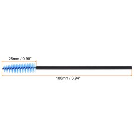 MECCANIXITY Mini Nylon Brush, Spiral Duster Crevice Cleaning Tool for Window Air Conditioners Ceiling Fans, Blue 12 Pack