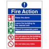V Safety 5 Point Fire Action Notice/Do Not Take Risks