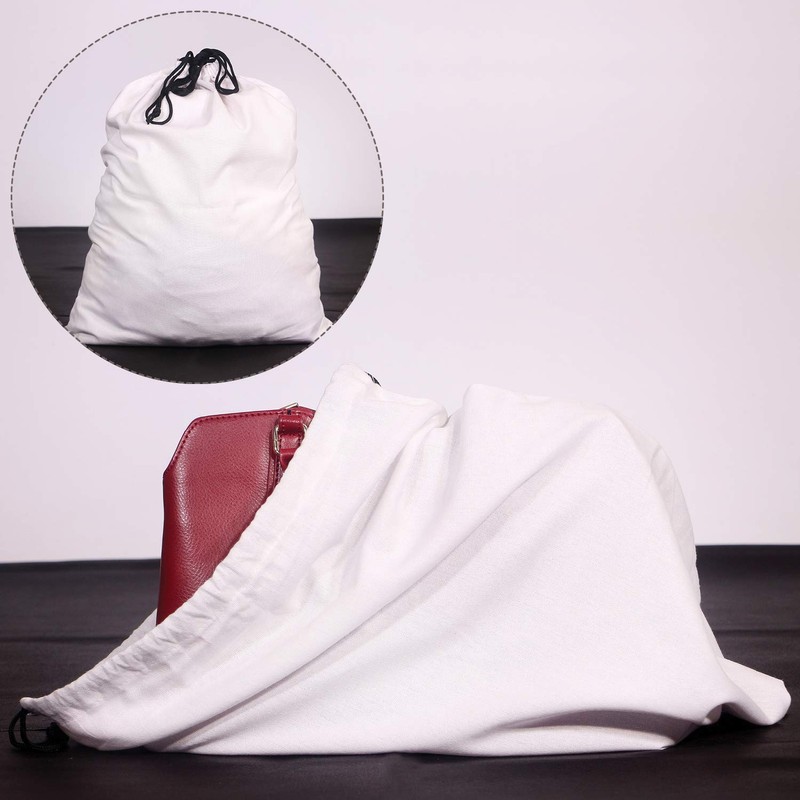 3 Pack Cotton Breathable Drawstring Dust Covers Large Cloth Storage