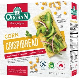 Orgran Crispibread Toasted Corn GF 125g