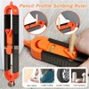 Scribing Ruler Contour Gaug with Lock, Precisely Copy Irregular Shapes