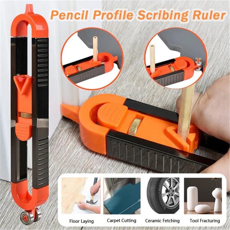 Scribing Ruler Contour Gaug with Lock, Precisely Copy Irregular Shapes