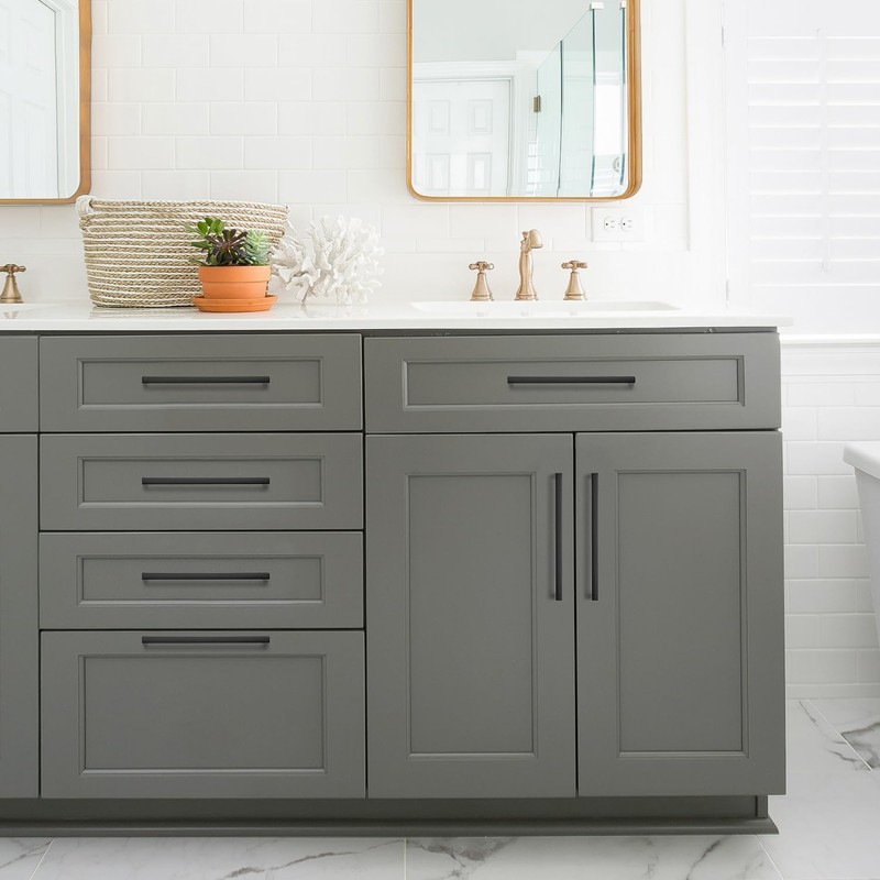 Ravinte 10 Pack Solid Kitchen Cabinet Handles Matte Black Cabinet