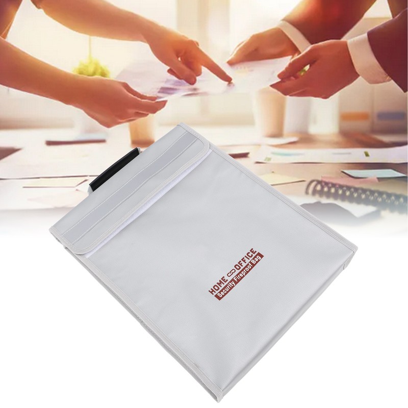 Fireproof Document Holder Pouch Waterproof Fireproof Money Bag with Zipper