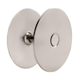 Siwil Door Knob Cover, 2-5/8" Diameter Solid Steel Deadbolt Cover Plate, Hole Filler Plate for Door Handle (1, Satin Nickel)