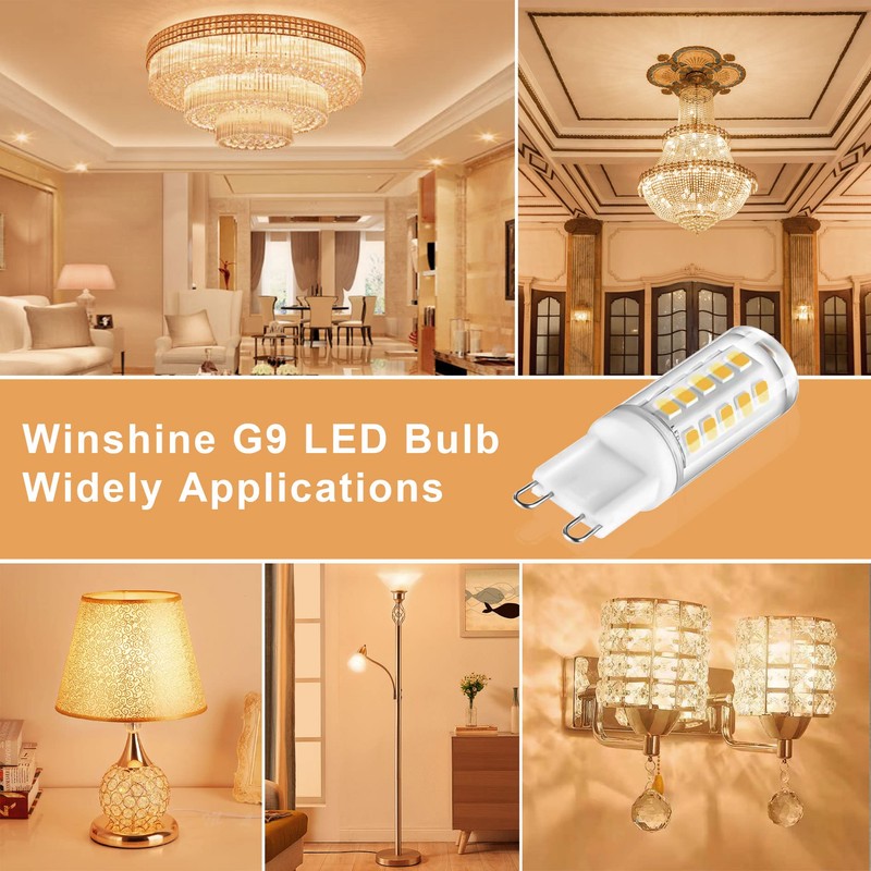 winshine G9 LED Bulb 3000K Warm White, G9 Light Bulb