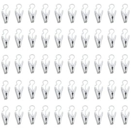 C.M. Curtain Hook Clips, Your Own Original Curtains, White, 50 Pieces