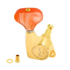 FJB-Guitar Tuning Keys 1:21 Sealed 6 Right Handles Guitar Tuners- Machine Heads String Tuners Acoustic or Electric Guitars Replacment For Strat/Tele/LP/SG- GoldYellow Handle 6R