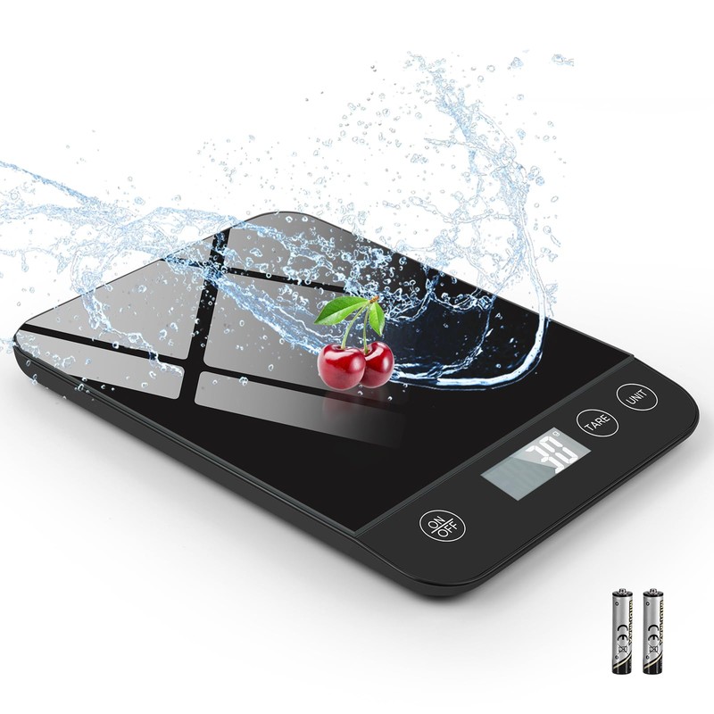 Drcowu Large Food Scale Digital 15kg, Kitchen Scales with Customized