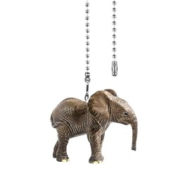 Dotlite Elephants Ceiling Fan Pull Chain,12in Safari Animal Fan String Pulls Charm Extension Decorative,3mm Diameter Beaded Fan Light Pull Chains Extender Ornaments with Connector for Kids Room