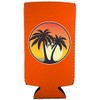 Palm Tree Sunset Slim Can Coolie (Orange)