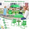 Costzon Kids Picnic Table, Kids Outdoor Table with 2 Folding