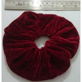 Aadya® Pair of Extra Large (15CM) Velvet Hair SCRUNCHIES Elastic Scrunchy Hair BOBBLES (Marron)