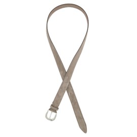 Ulla Popken Women's Belt, Suede Look, Metallic Clasp, Dark Taupe, 105