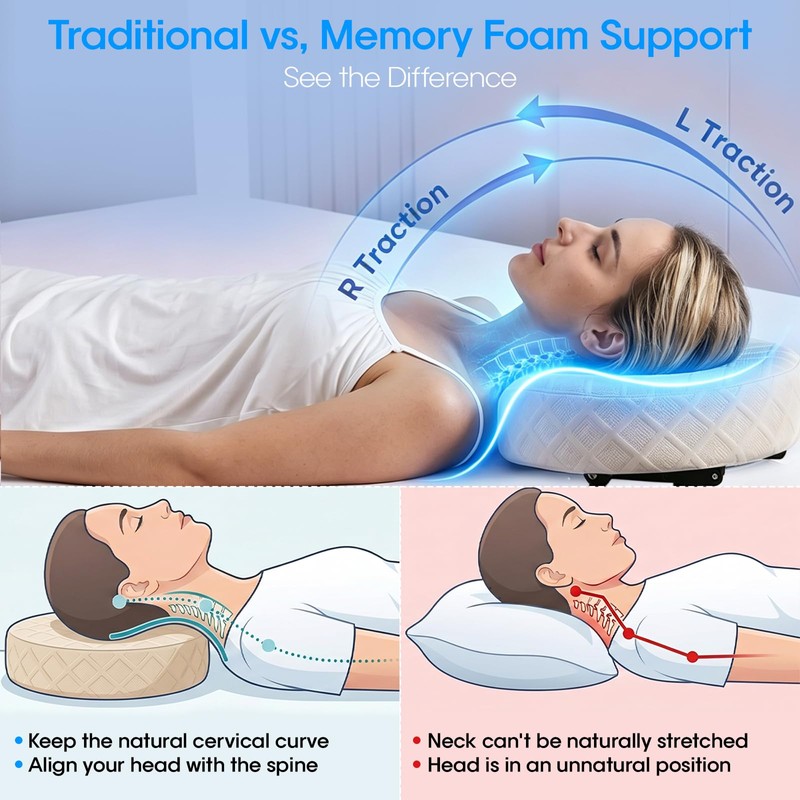 Wingle Massage Headrest for Bed at Home,Portable Bed Massage Head