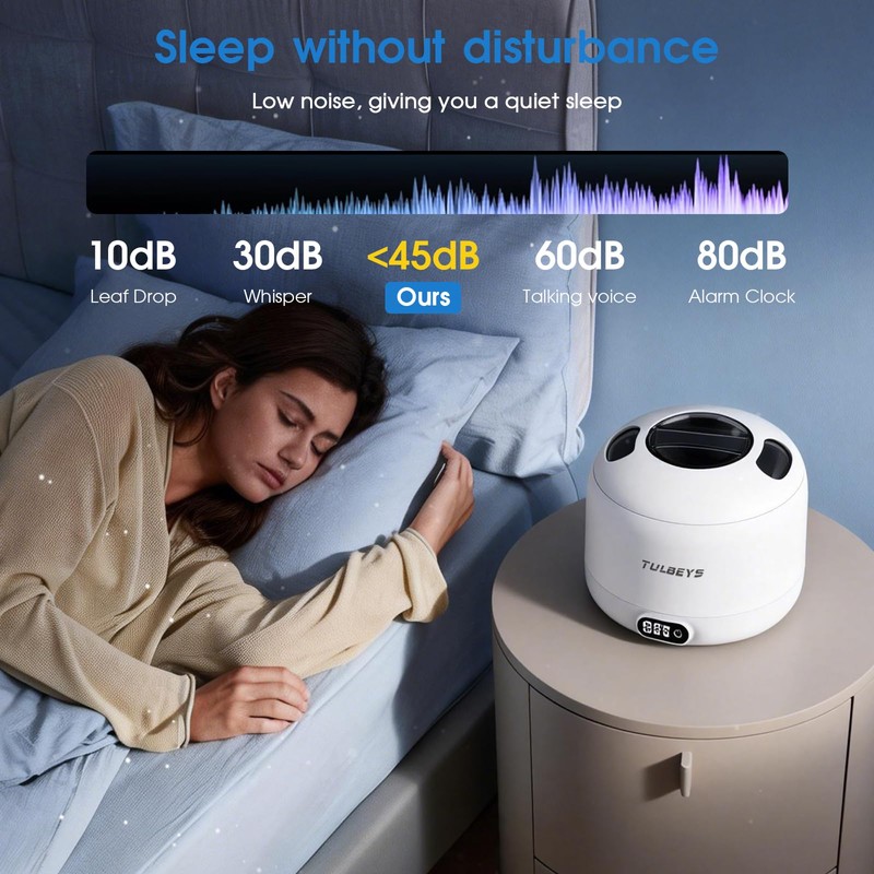 Tulbeys Ultrasonic Retainer Cleaner, 45kHz Ultrasonic Cleaner with UV Light