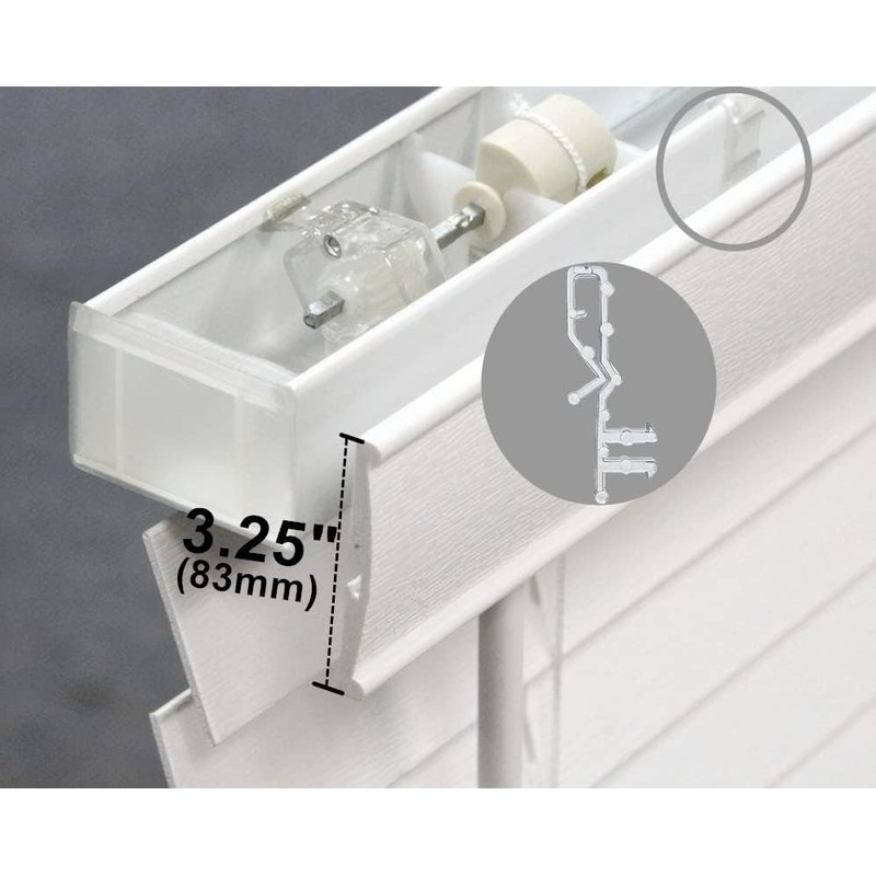 20 pcs 2-1/8 inch Hidden Channel Valance Clips for Horizontal