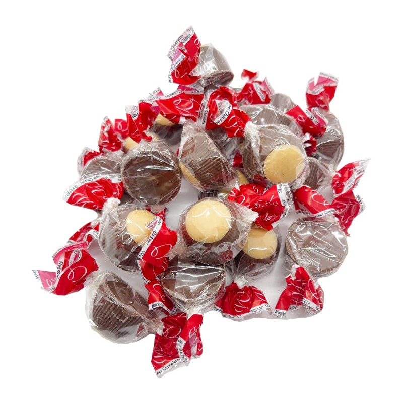 Waggoner Chocolates Milk Chocolate Buckeyes Clear Gift Containers Ohio's Favorite