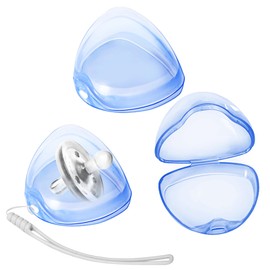 Nisxabebe Pacifier Case,4 Pack BPA Free Pacifier Holder Case with Lanyard for Diaper Bag,Pacifier Container Box for Baby Binky Nipple Travel,Essential Pacifier Accessories,Easy to Clean, Mix Color