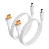 GINTOOYUN 2 PCS White XT60 to DC5521 Power Cord XT-60