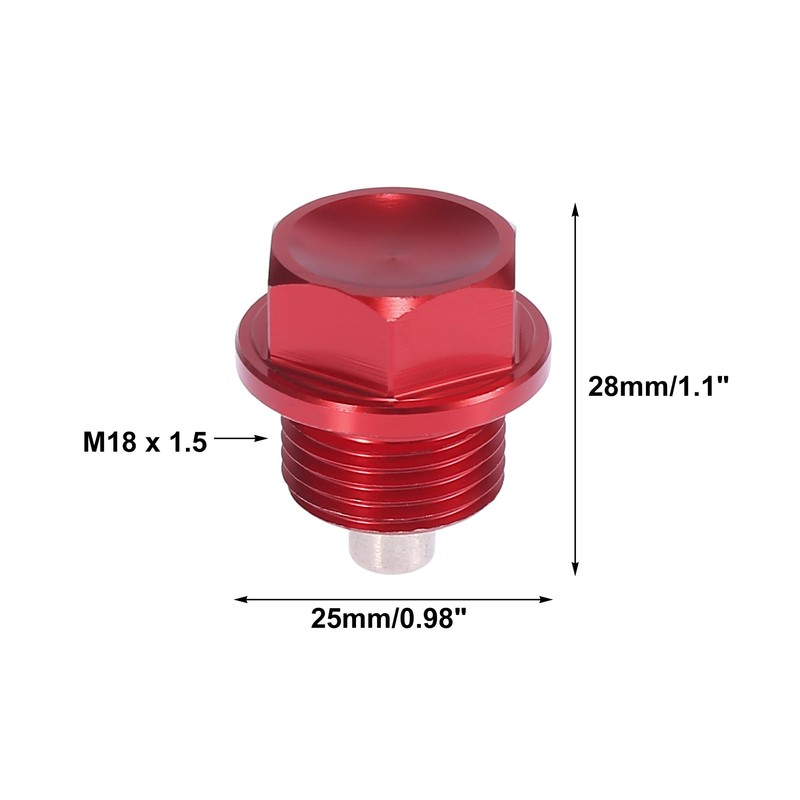 X AUTOHAUX 1 Set M18 x 1.5 Magnetic Oil Drain