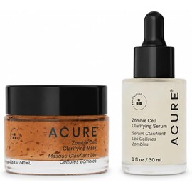 Acure Kit Clarificante de Células Zombi Desintoxica y revitaliza la piel Con niacinamida y ácido salicílico Máscara 40 ml + Sérum 30 ml