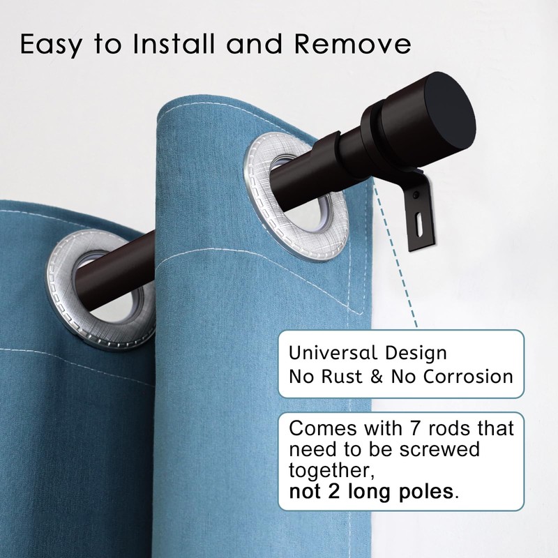 Byondeth Curtain Rods for Windows 16 to 120 Inches Adjustable