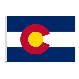 Colorado State Flag 5X8 FT - Vivid Color, All Weather, Double Stitched CO State Flags,Colorado Flags with Sturdy Brass Ring. (5X8)