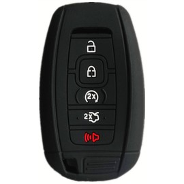 Funda protectora para llave inteligente sin llave para Lincoln Navigator MKC MKZ Continental MKX M3N-A2C940780 5 botones Smart Key Fob Funda de goma para entrada sin llave