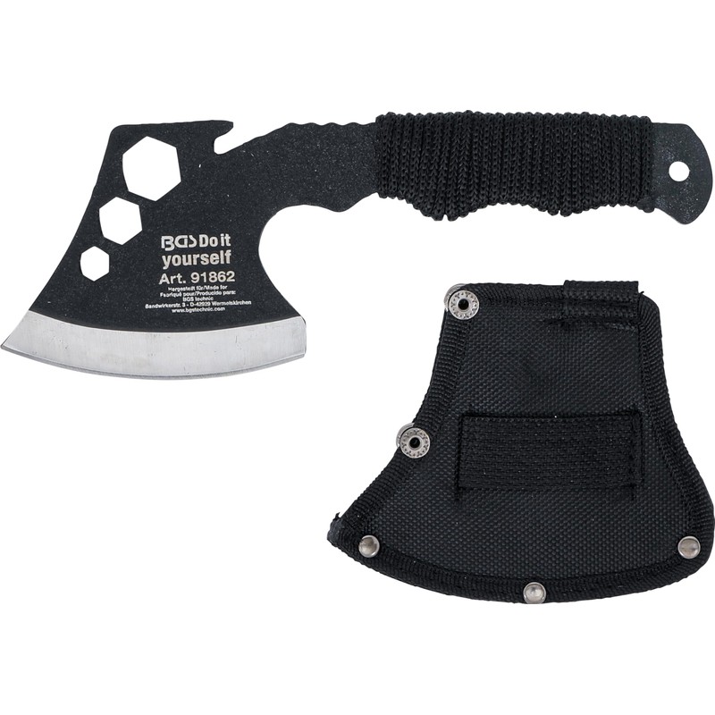 BGS DIY 91862 Mini Multifunctional Hatchet Stubby with Bottle Opener,