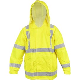 Ironwear 9500FR Hi-Visibility Reflective Flame Retardant Jacket and Bib Overall Set | 100% Waterproof PU Rainwear Lime