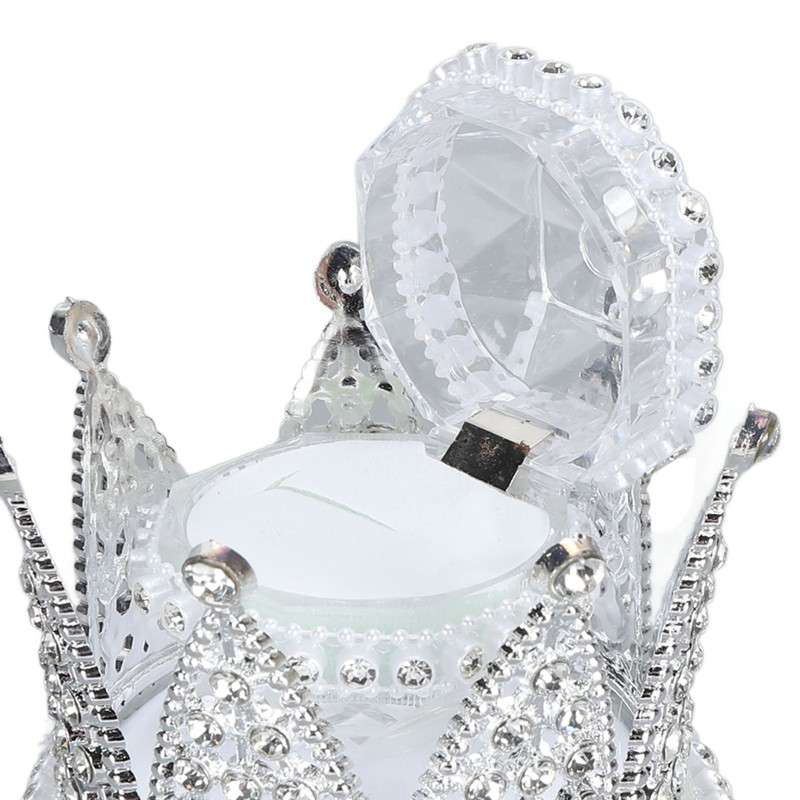 Crown Ring Box Luxurious Romantic Engagement Ring Box Portable Compact
