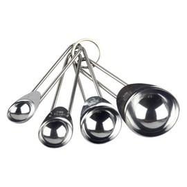 Pearl Metal Antenor Stainless Steel Measuring Spoons, Set of 4, Oval Shape D-3575